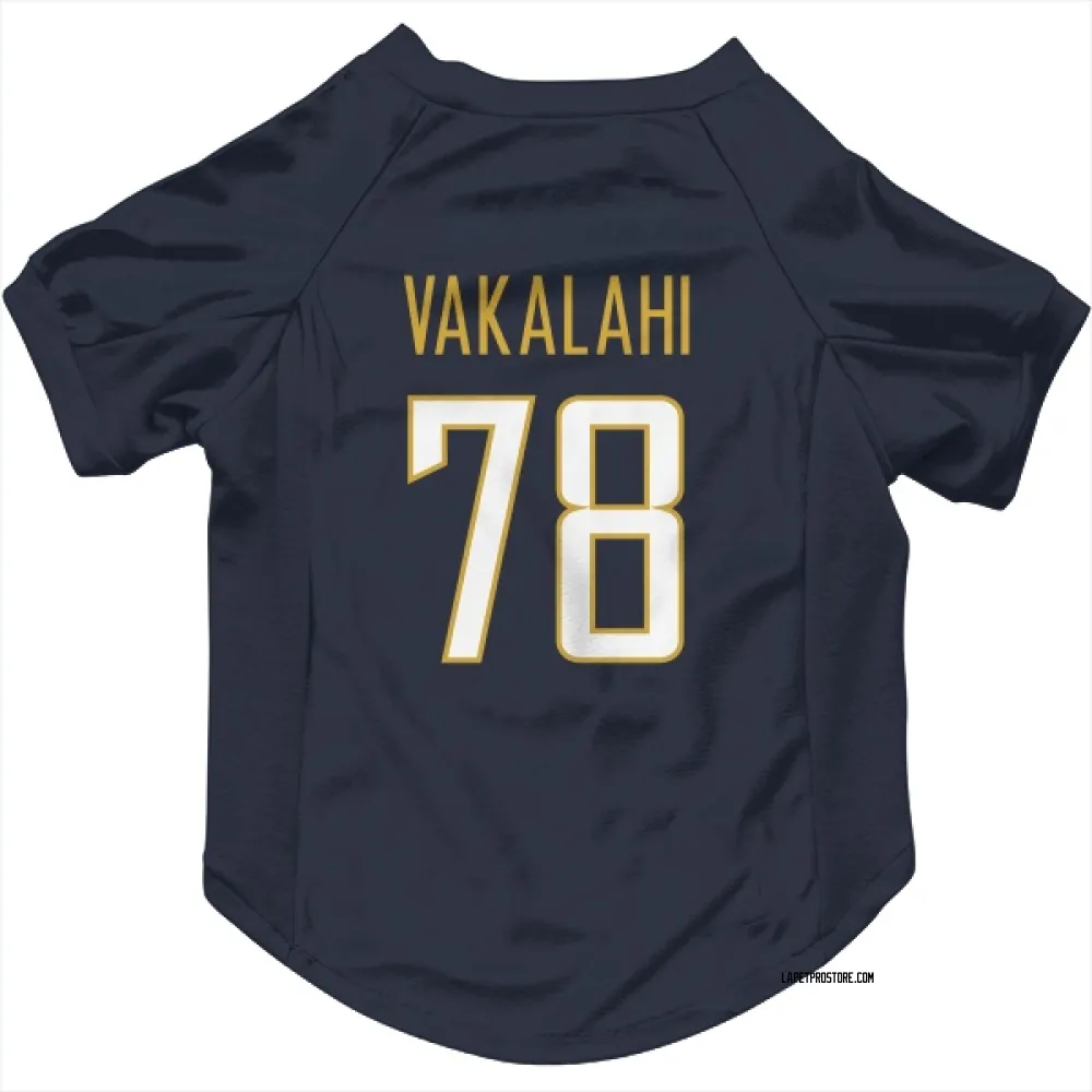 Los Angeles Chargers Laekin Vakalahi Navy Pet Jersey for Dog & Cat