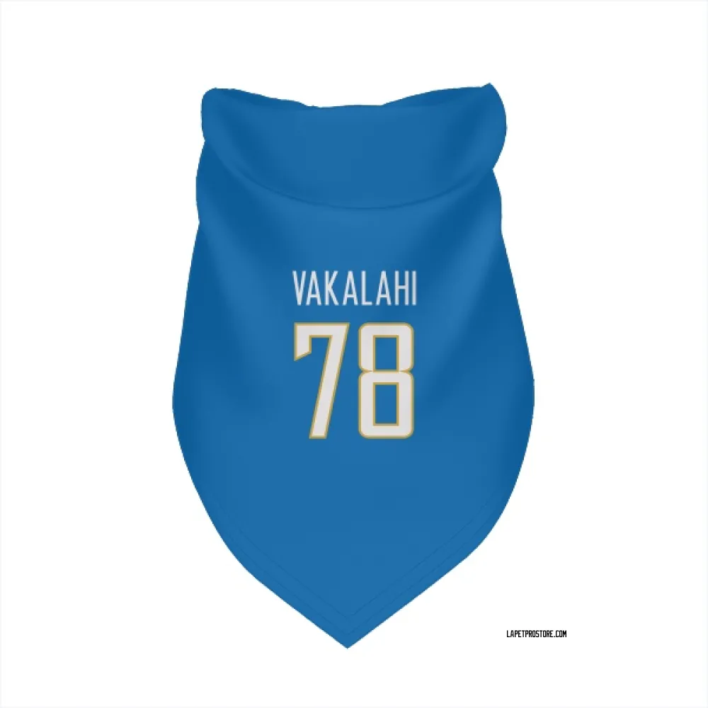 Los Angeles Chargers Laekin Vakalahi Powder Blue Pet Bandana for Dog & Cat
