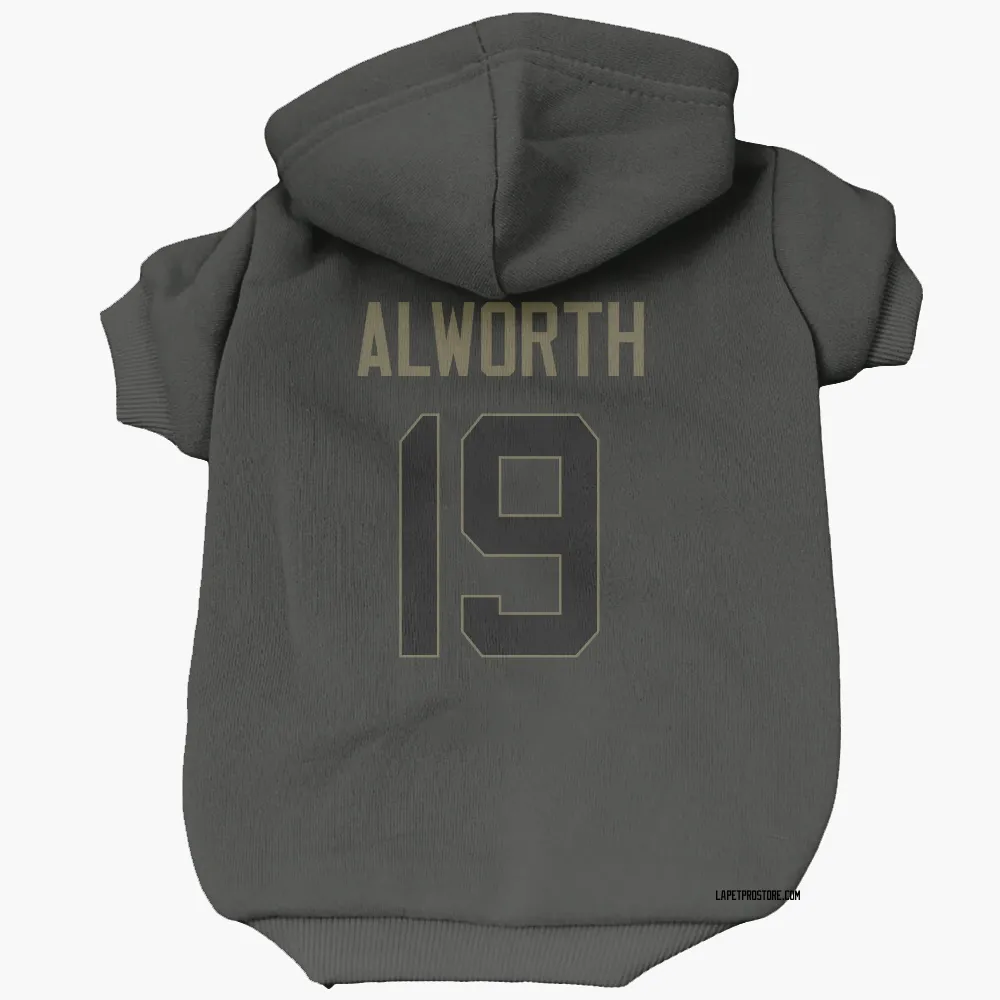Los Angeles Chargers Lance Alworth Black Service Pet Hoodie for Dog & Cat