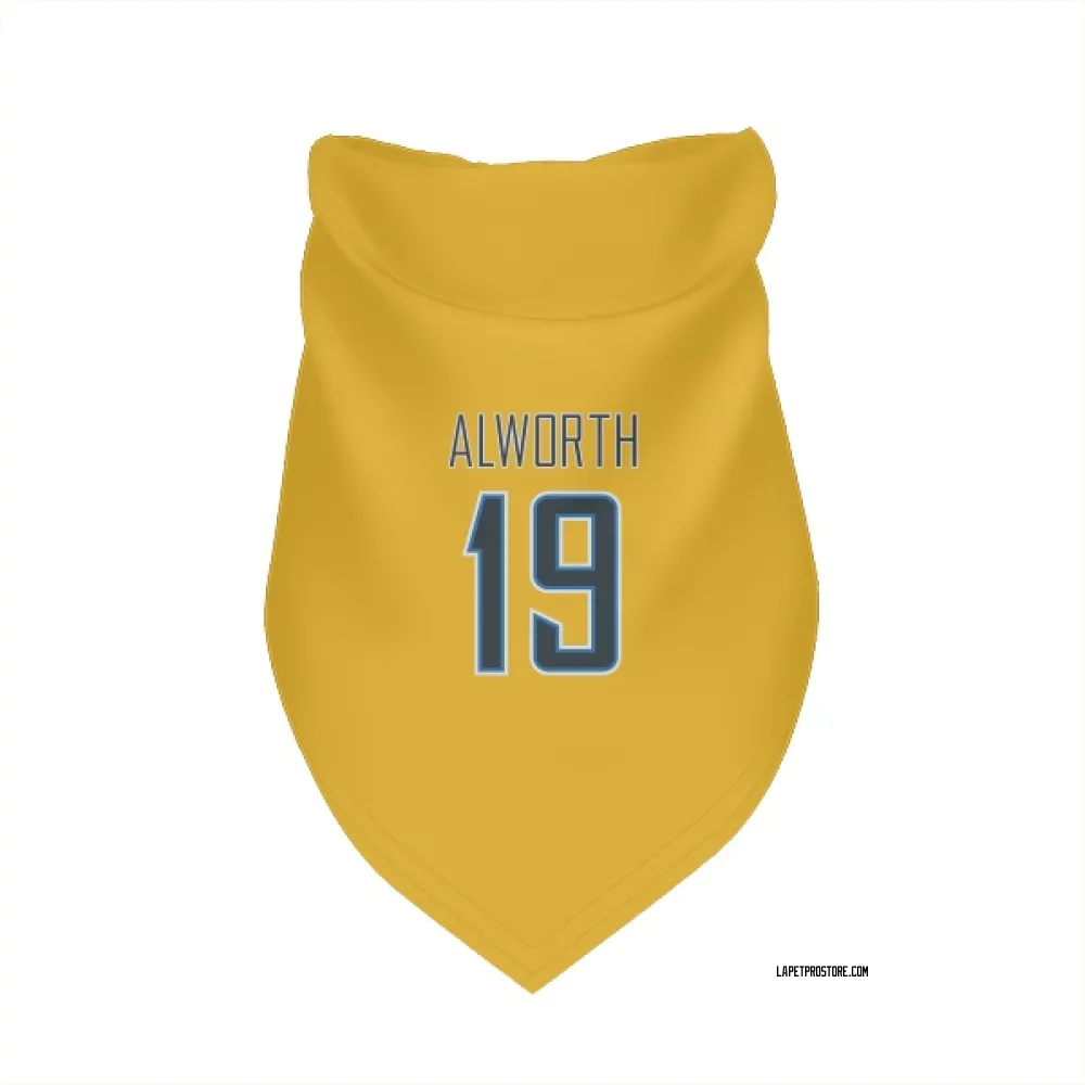 Los Angeles Chargers Lance Alworth Gold Pet Bandana for Dog & Cat