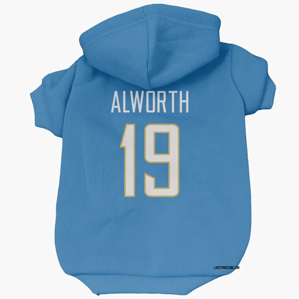Los Angeles Chargers Lance Alworth Powder Blue Pet Hoodie for Dog & Cat