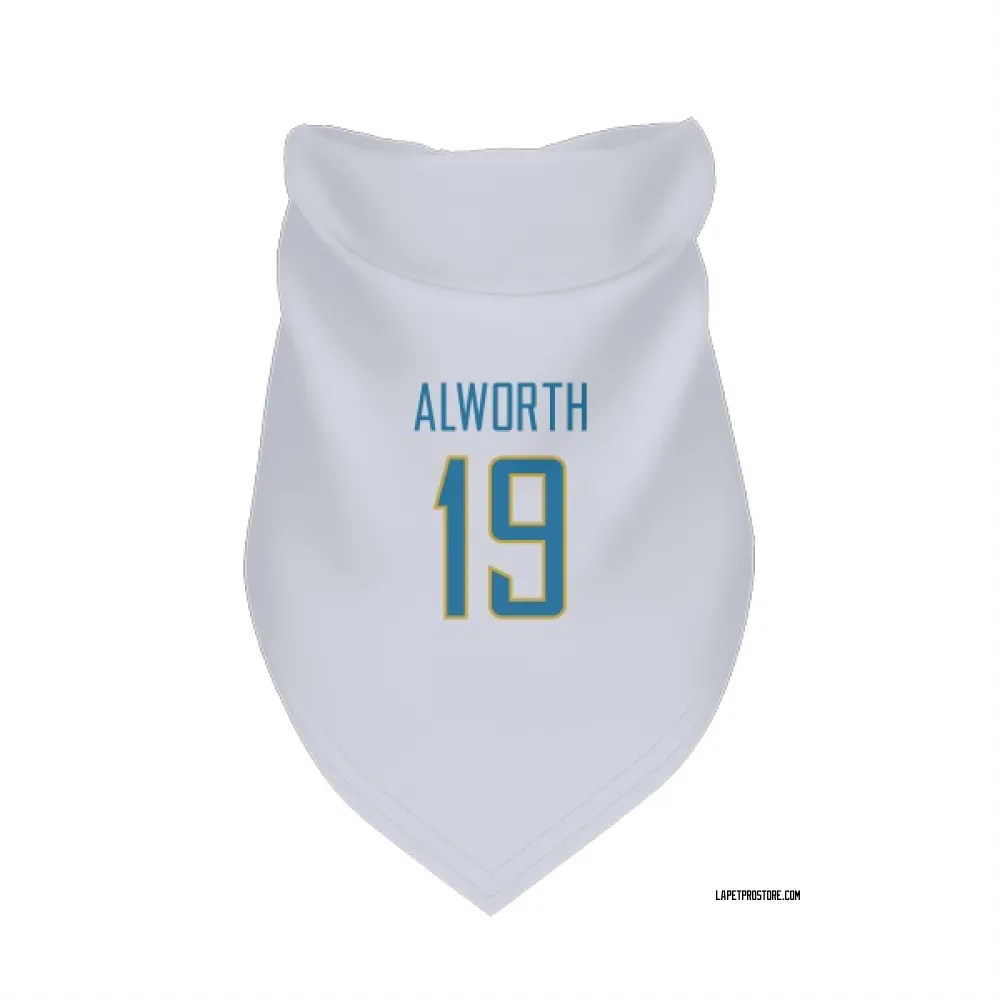 Los Angeles Chargers Lance Alworth White Pet Bandana for Dog & Cat