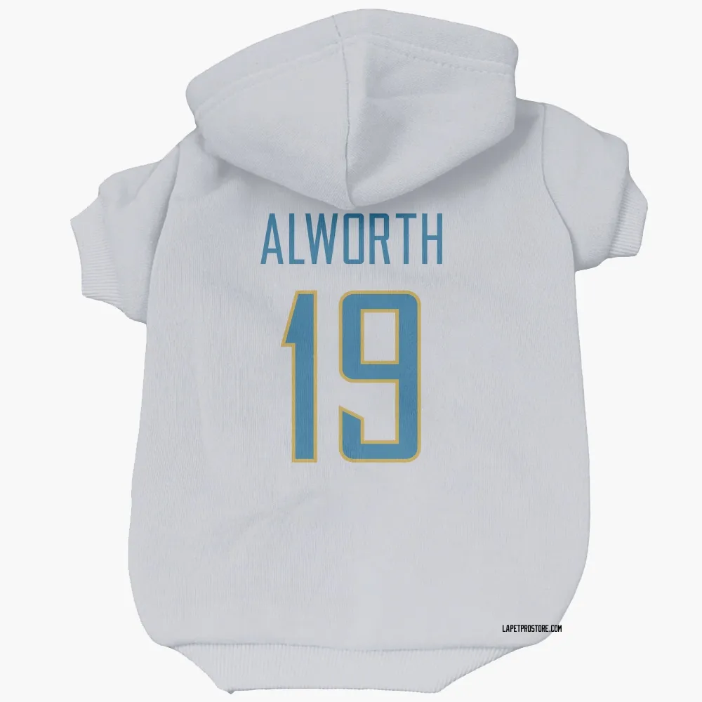 Los Angeles Chargers Lance Alworth White Pet Hoodie for Dog & Cat