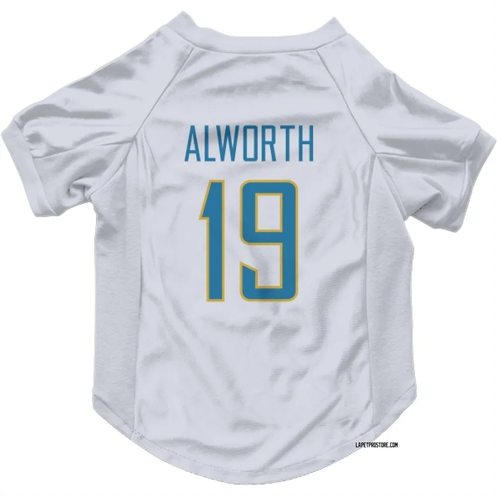 Los Angeles Chargers Lance Alworth White Pet Jersey for Dog & Cat