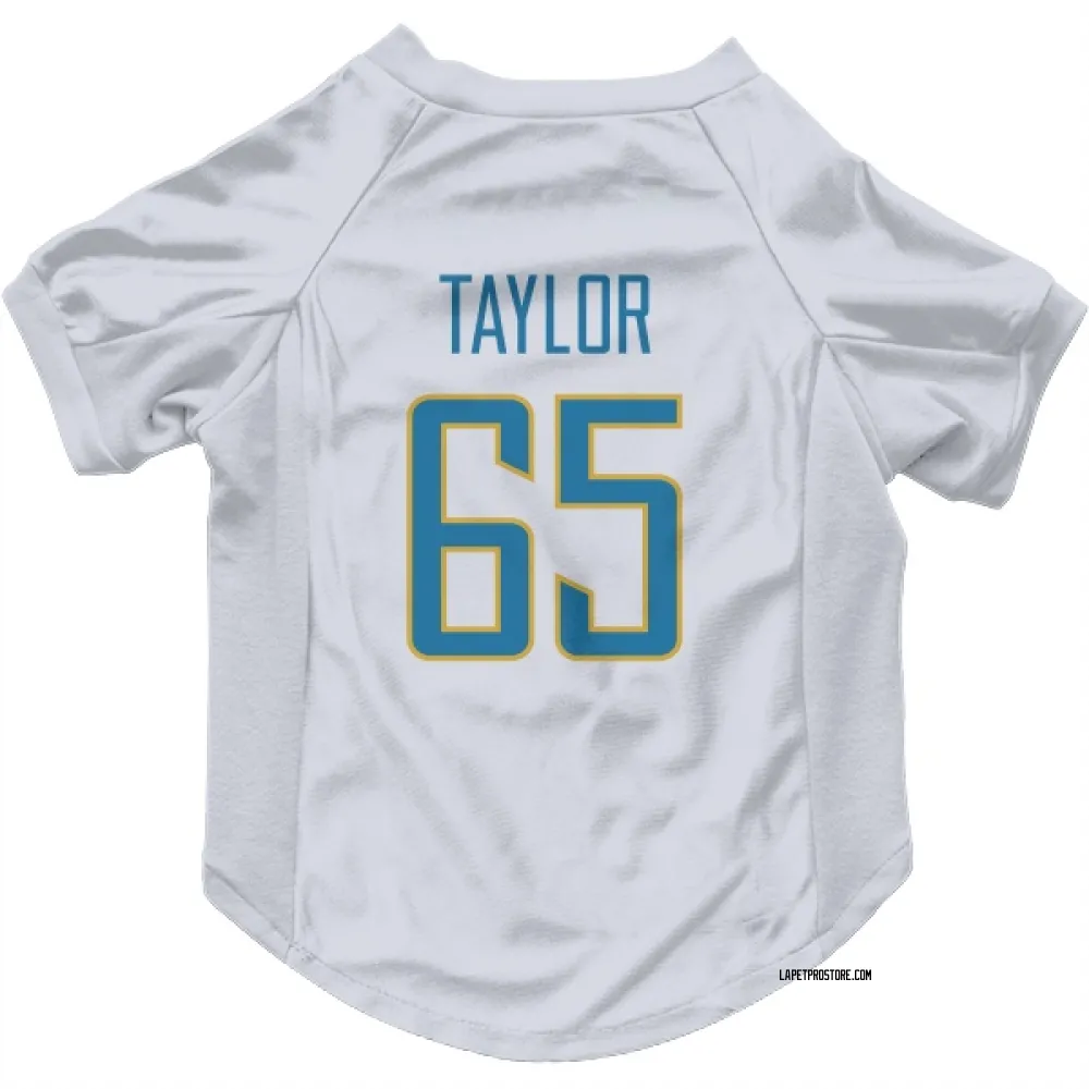 Los Angeles Chargers Logan Taylor White Pet Jersey for Dog & Cat