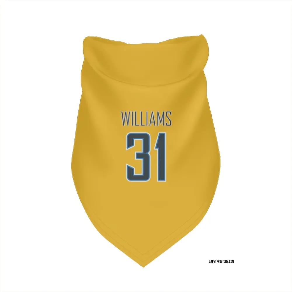 Los Angeles Chargers Marcus Williams Gold Pet Bandana for Dog & Cat