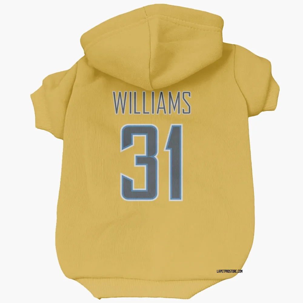 Los Angeles Chargers Marcus Williams Gold Pet Hoodie for Dog & Cat