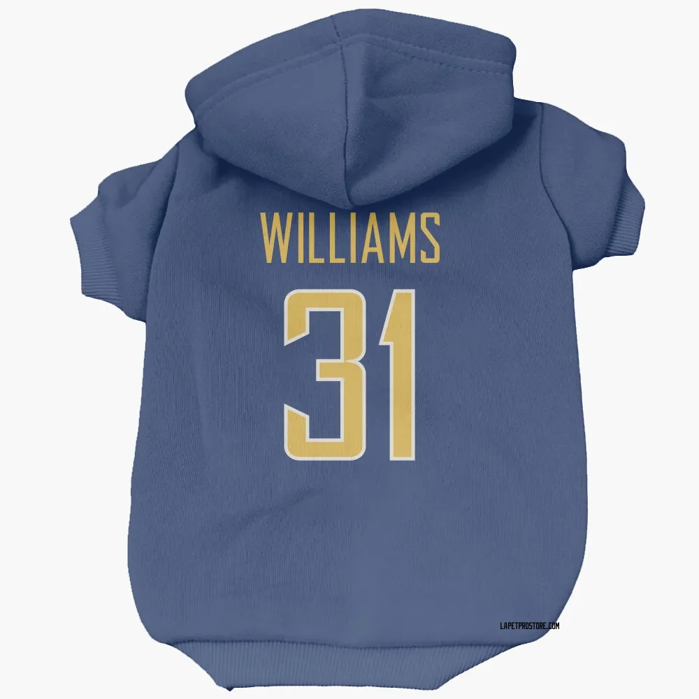 Los Angeles Chargers Marcus Williams Royal Gold Pet Hoodie for Dog & Cat