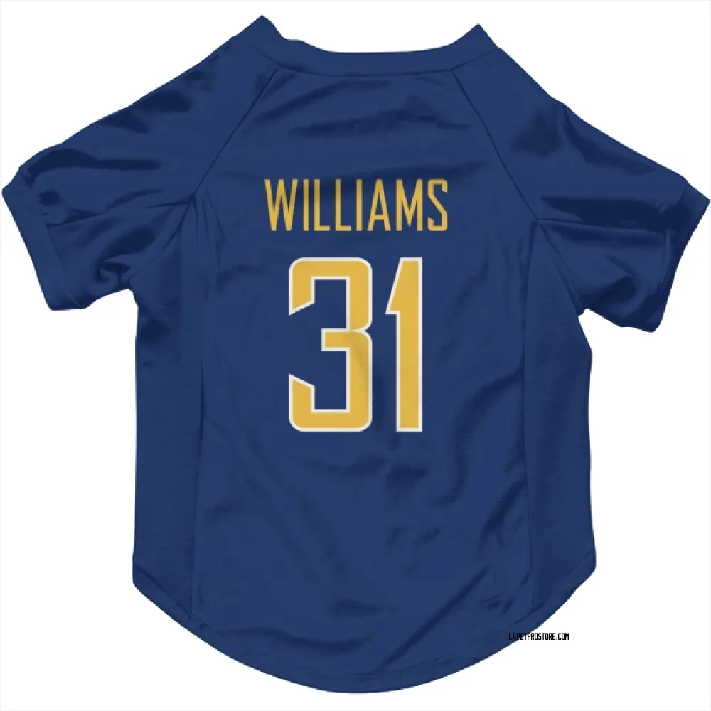 Los Angeles Chargers Marcus Williams Royal Gold Pet Jersey for Dog & Cat