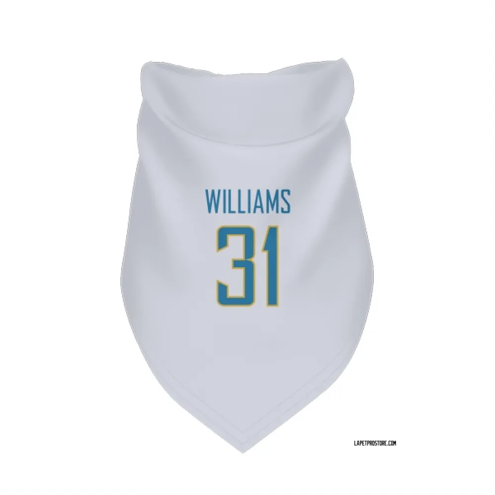 Los Angeles Chargers Marcus Williams White Pet Bandana for Dog & Cat