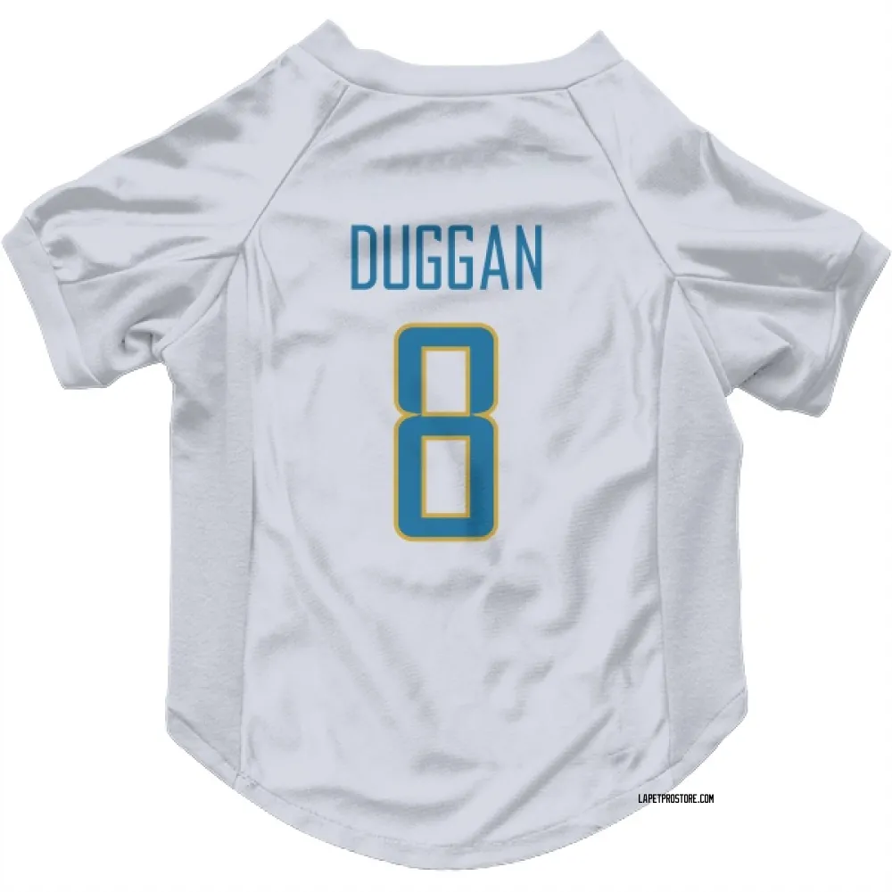 Los Angeles Chargers Max Duggan White Pet Jersey for Dog & Cat