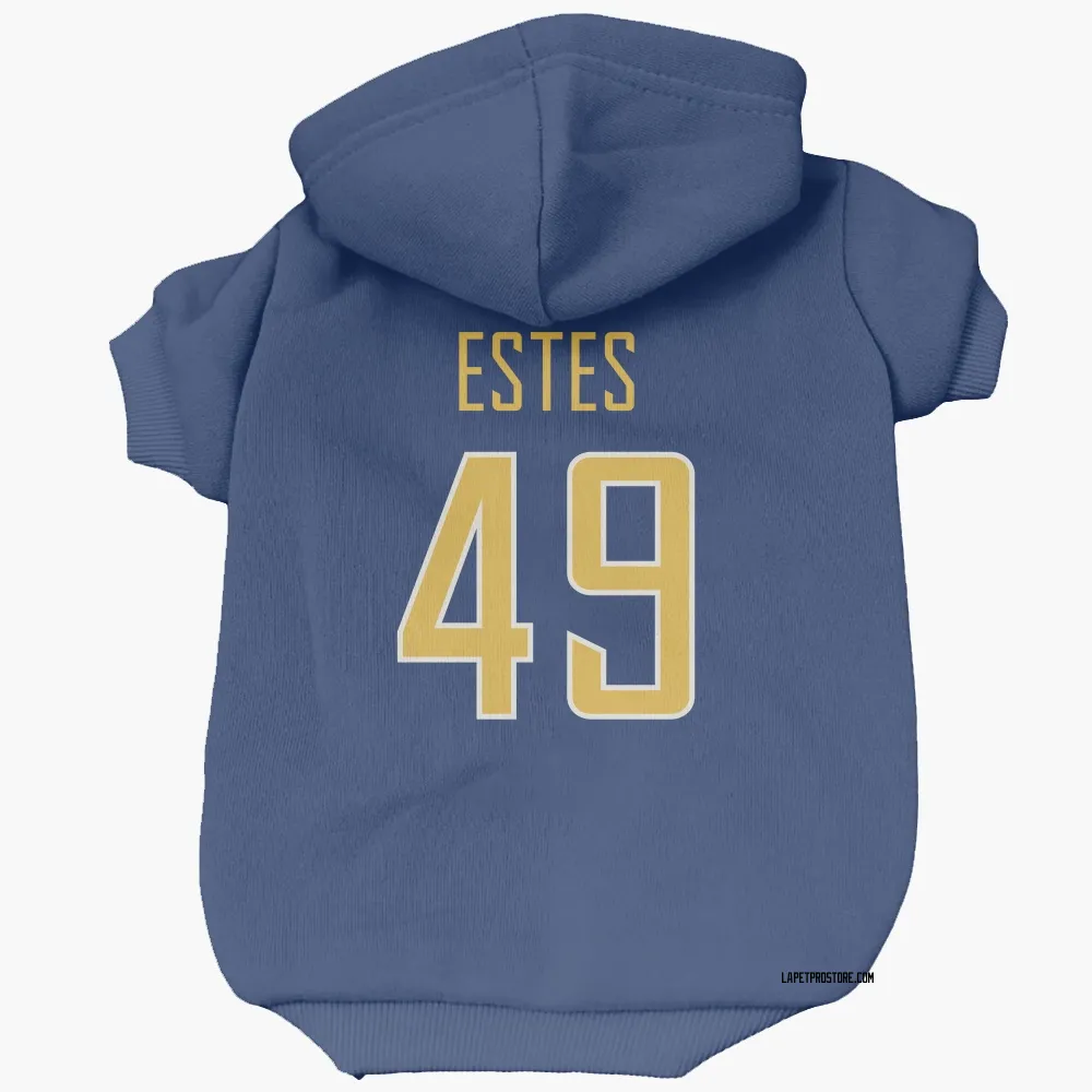 Los Angeles Chargers Mike Estes Royal Gold Pet Hoodie for Dog & Cat