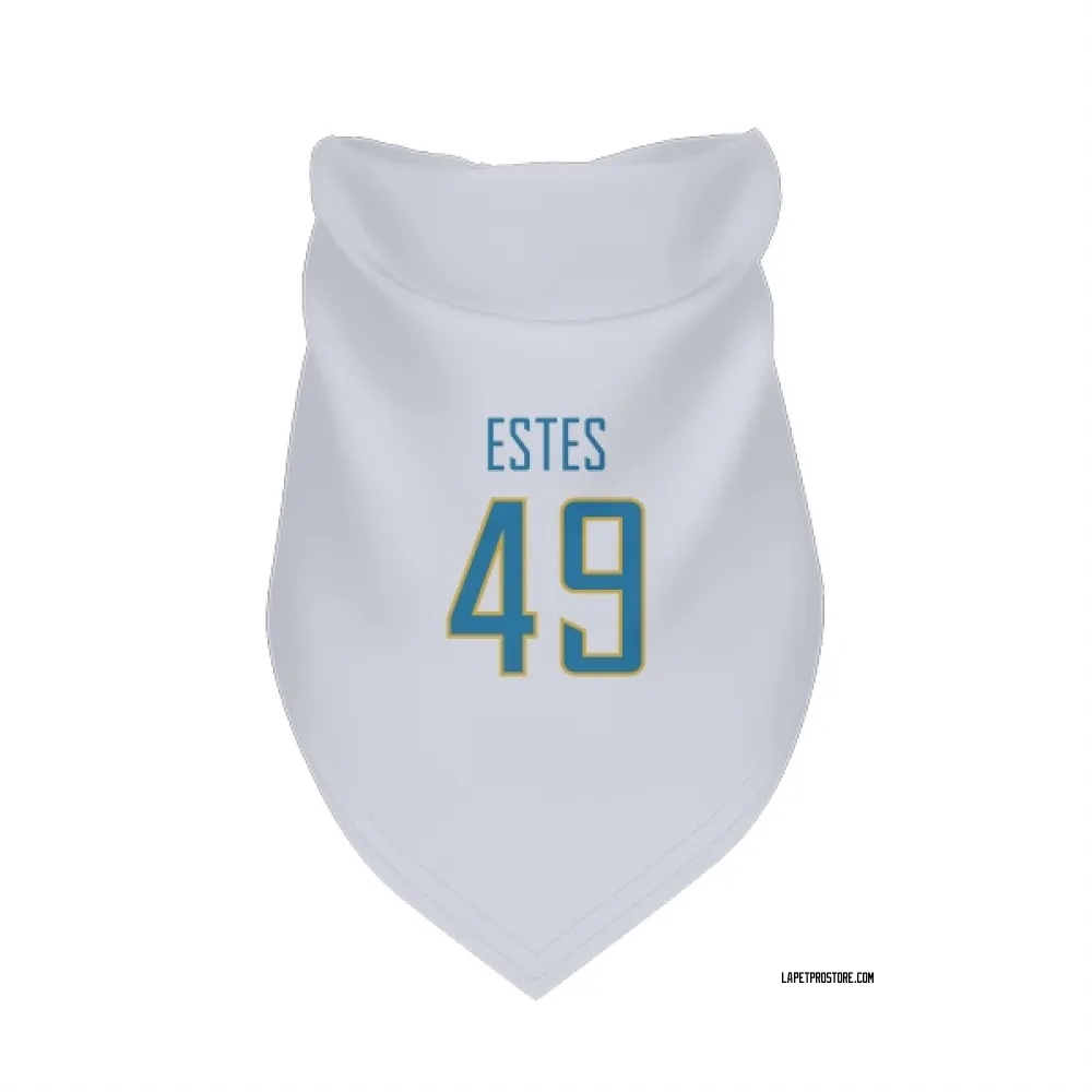 Los Angeles Chargers Mike Estes White Pet Bandana for Dog & Cat