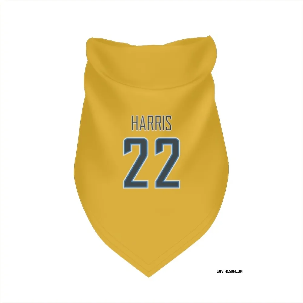 Los Angeles Chargers Najee Harris Gold Pet Bandana for Dog & Cat