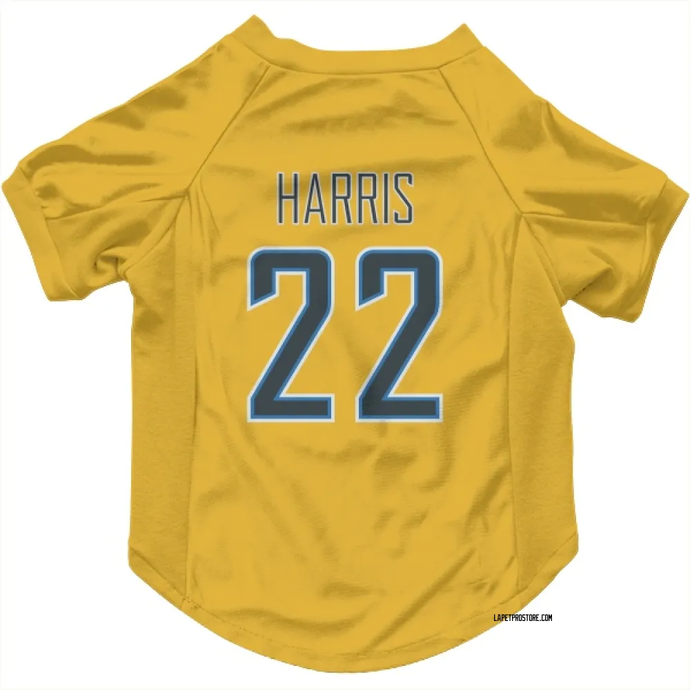 Los Angeles Chargers Najee Harris Gold Pet Jersey for Dog & Cat