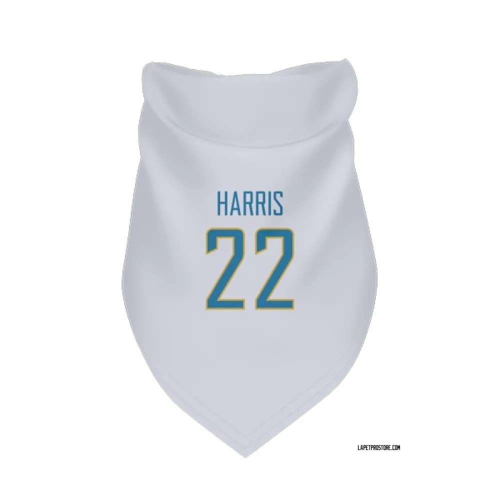 Los Angeles Chargers Najee Harris White Pet Bandana for Dog & Cat