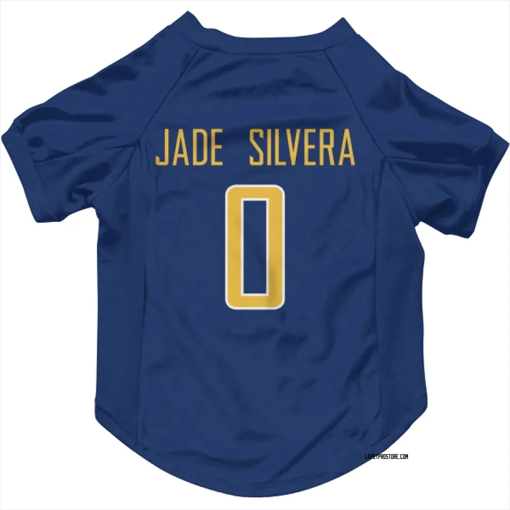 Los Angeles Chargers Nesta Jade Silvera Royal Gold Pet Jersey for Dog & Cat
