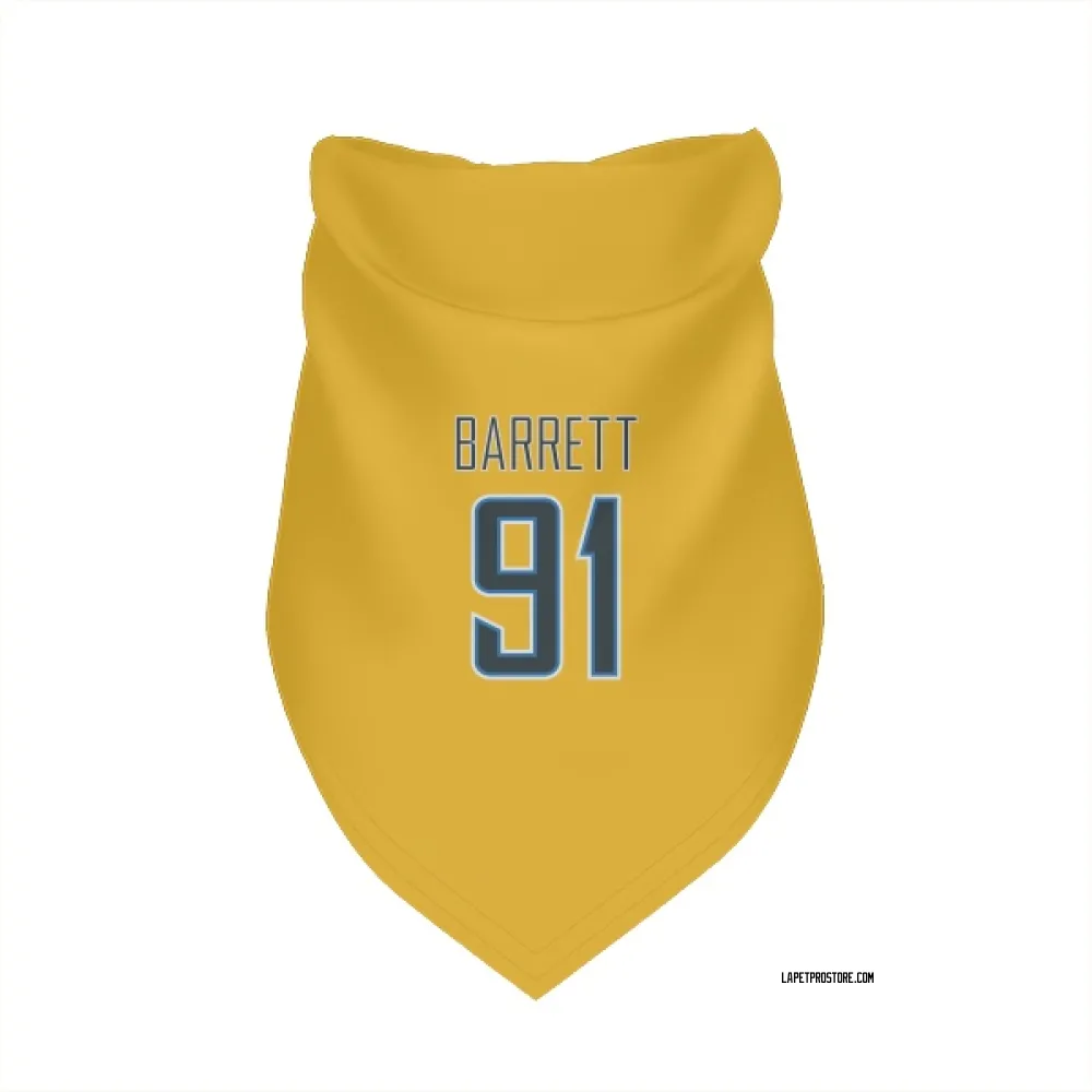 Los Angeles Chargers Nick Barrett Gold Pet Bandana for Dog & Cat