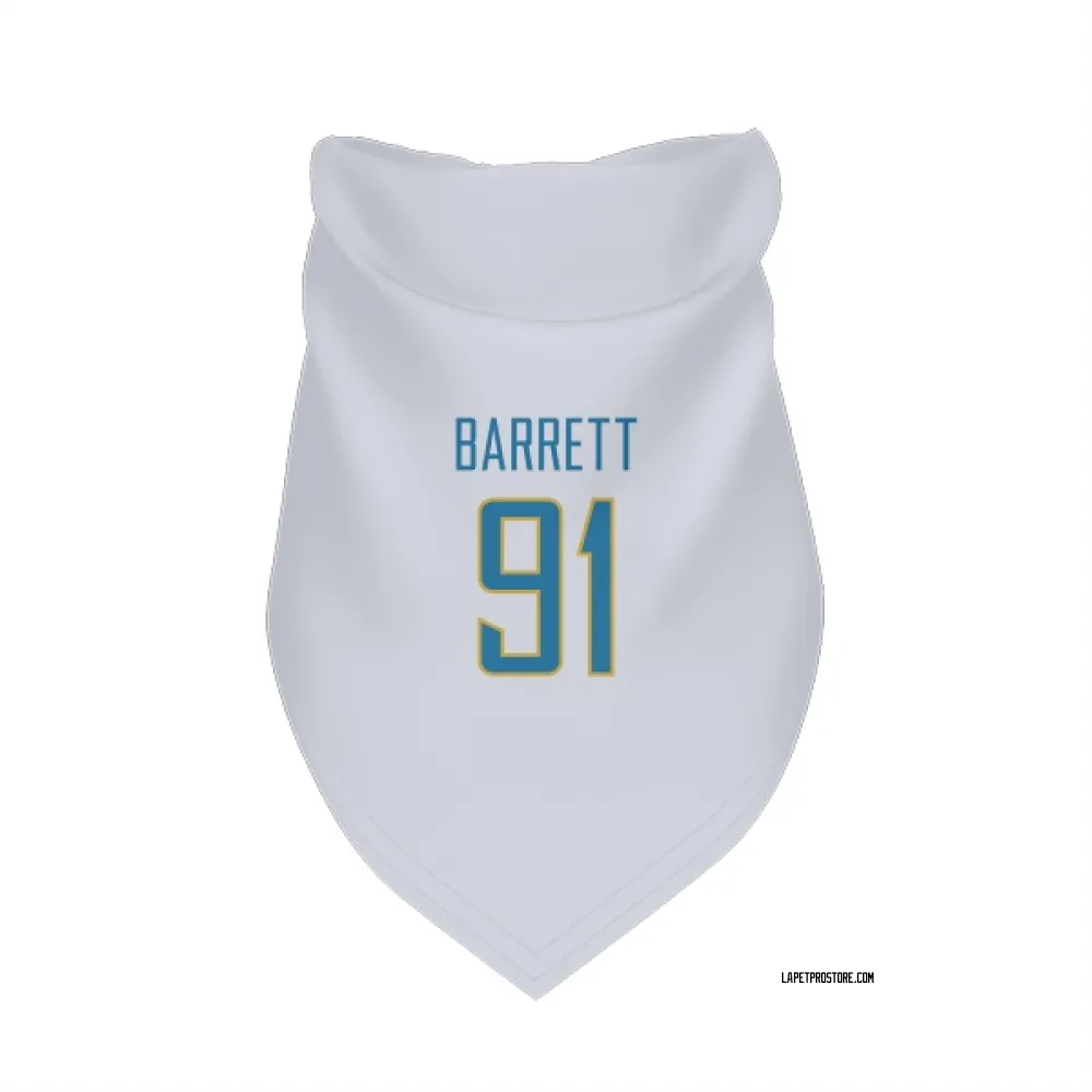 Los Angeles Chargers Nick Barrett White Pet Bandana for Dog & Cat