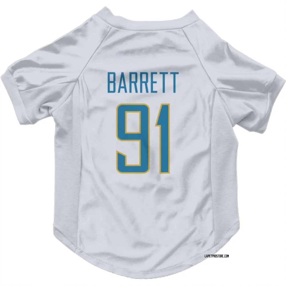 Los Angeles Chargers Nick Barrett White Pet Jersey for Dog & Cat