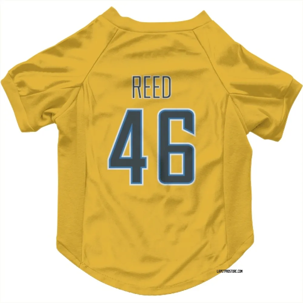 Los Angeles Chargers Nikko Reed Gold Pet Jersey for Dog & Cat