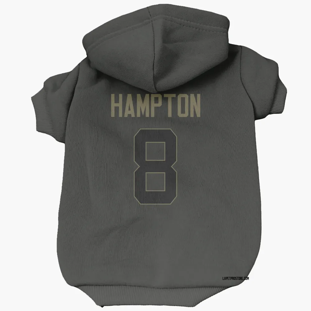 Los Angeles Chargers Omarion Hampton Black Service Pet Hoodie for Dog & Cat