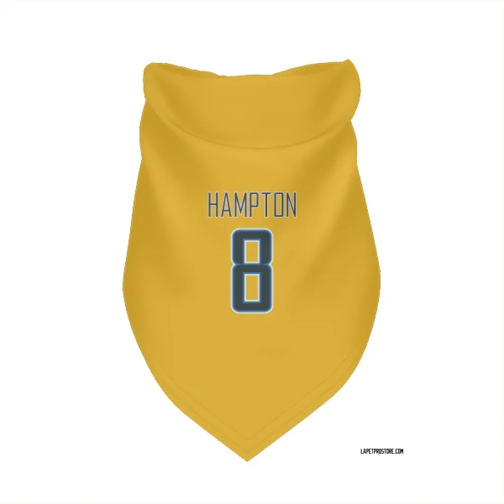 Los Angeles Chargers Omarion Hampton Gold Pet Bandana for Dog & Cat