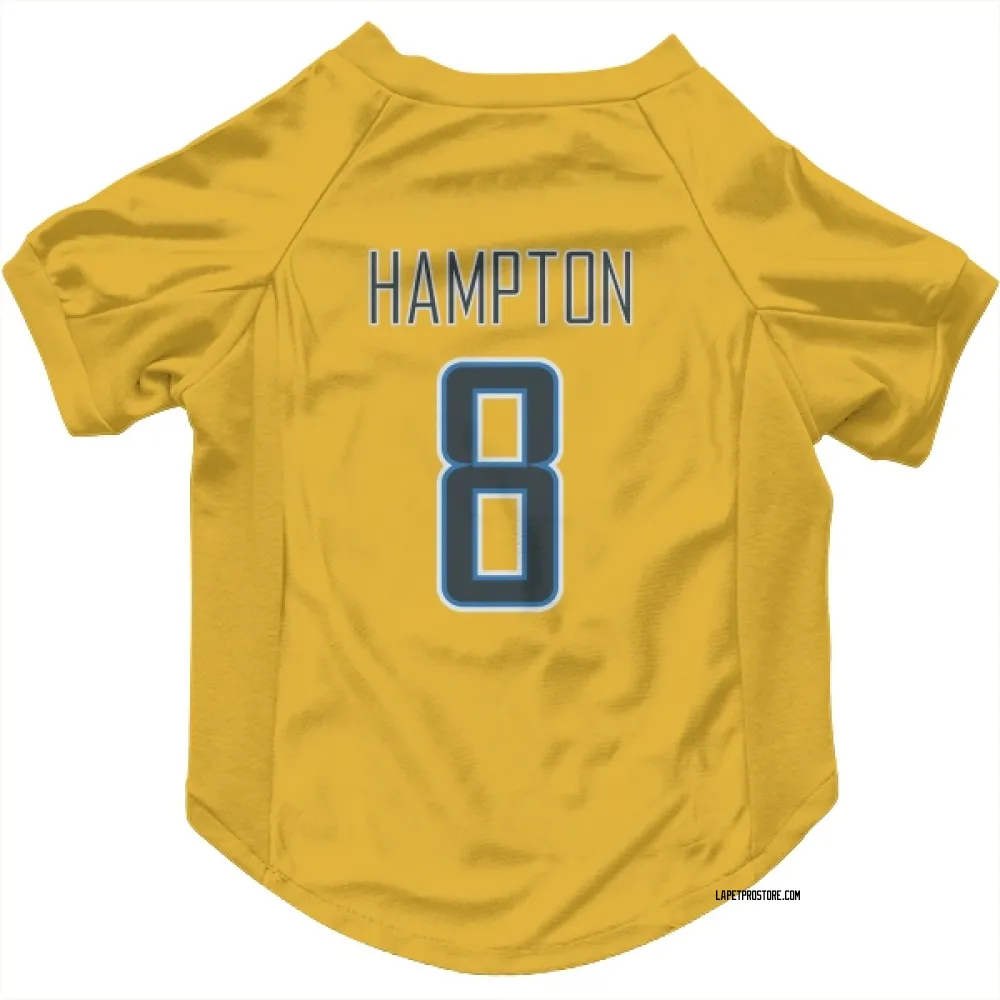 Los Angeles Chargers Omarion Hampton Gold Pet Jersey for Dog & Cat