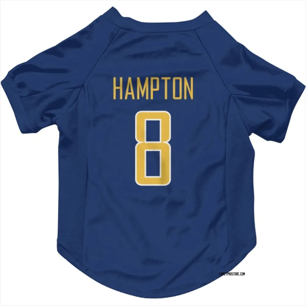 Los Angeles Chargers Omarion Hampton Royal Gold Pet Jersey for Dog & Cat