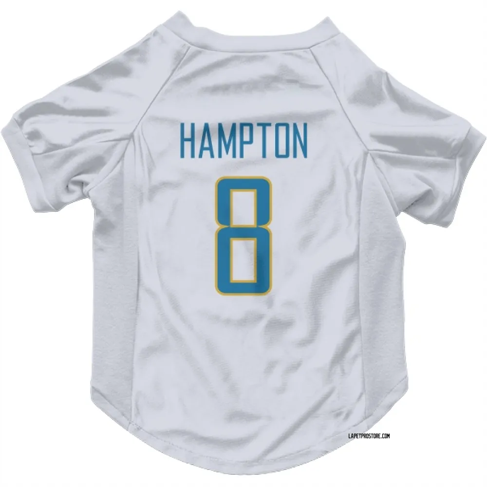 Los Angeles Chargers Omarion Hampton White Pet Jersey for Dog & Cat