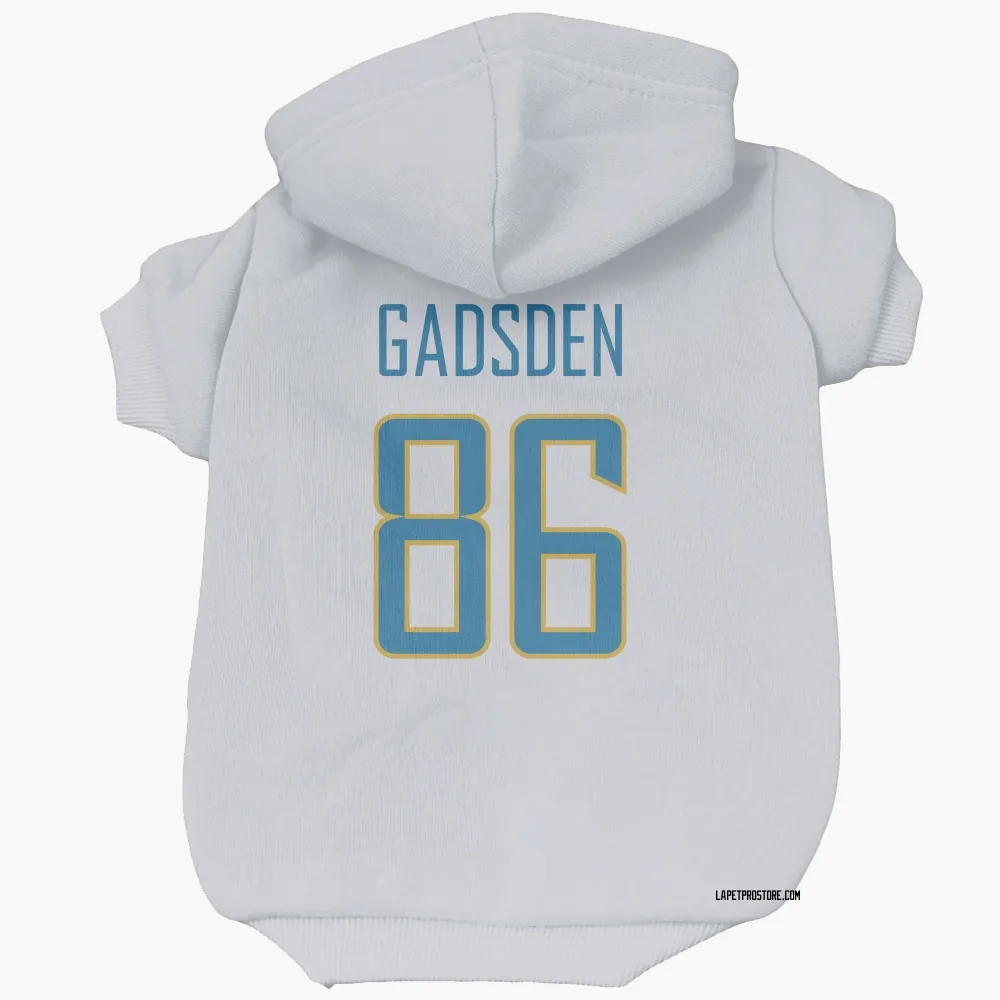 Los Angeles Chargers Oronde Gadsden White Pet Hoodie for Dog & Cat