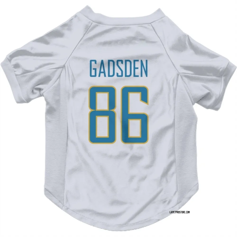 Los Angeles Chargers Oronde Gadsden White Pet Jersey for Dog & Cat