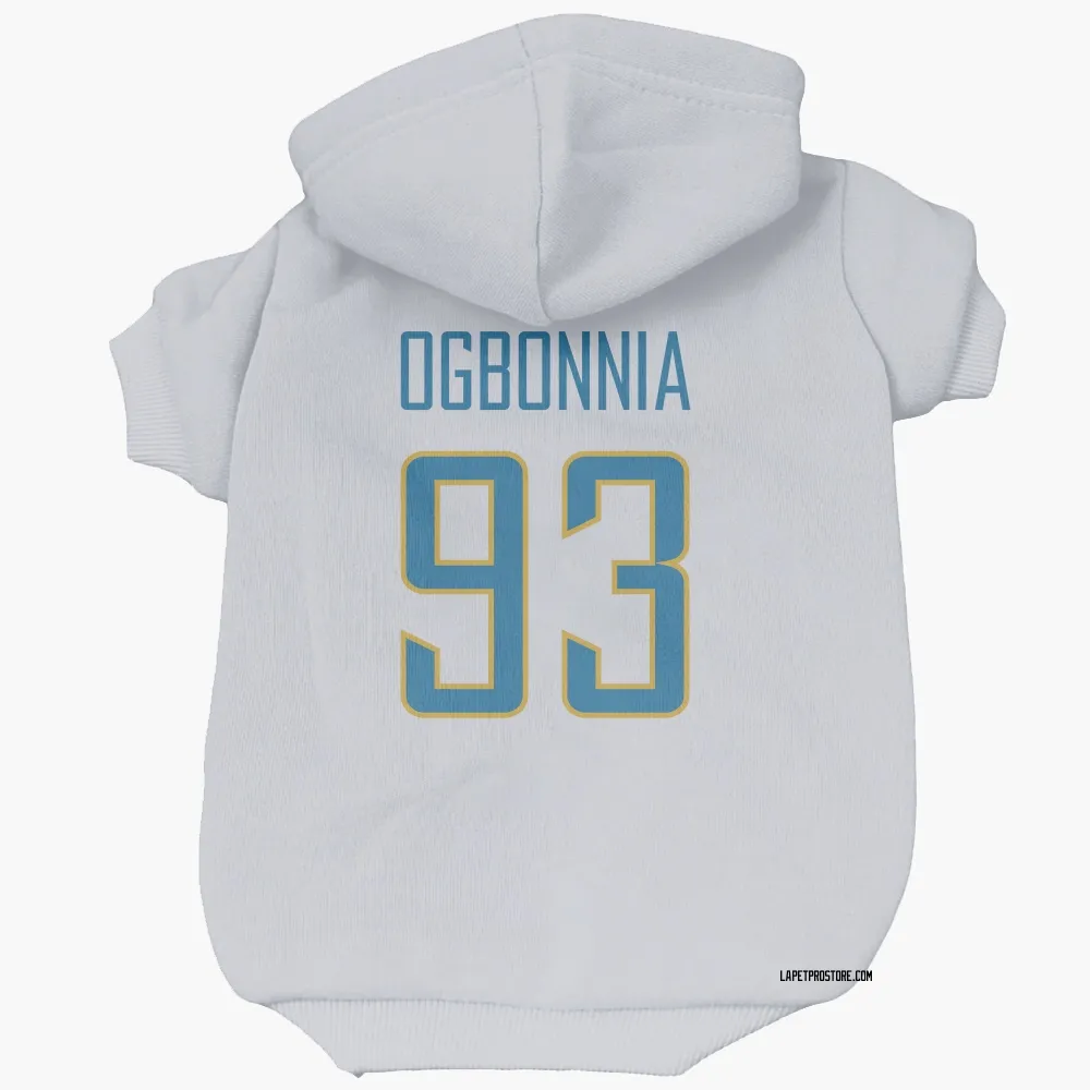 Los Angeles Chargers Otito Ogbonnia White Pet Hoodie for Dog & Cat
