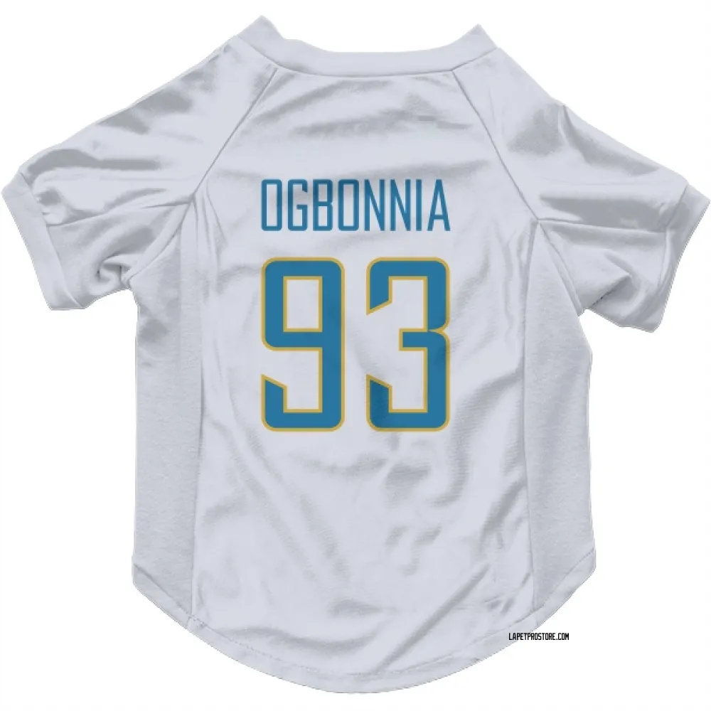 Los Angeles Chargers Otito Ogbonnia White Pet Jersey for Dog & Cat