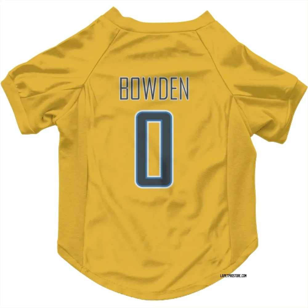 Los Angeles Chargers Peter Bowden Gold Pet Jersey for Dog & Cat