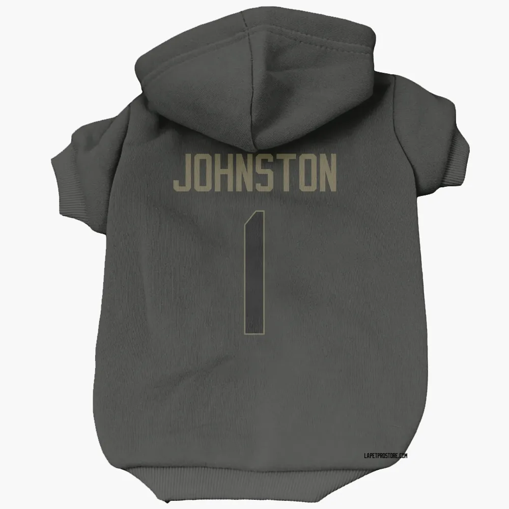 Los Angeles Chargers Quentin Johnston Black Service Pet Hoodie for Dog & Cat