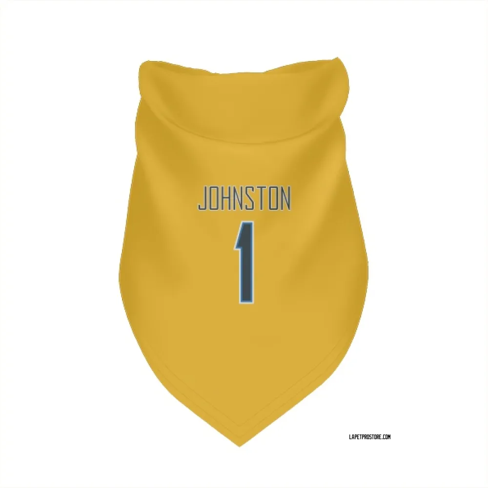 Los Angeles Chargers Quentin Johnston Gold Pet Bandana for Dog & Cat