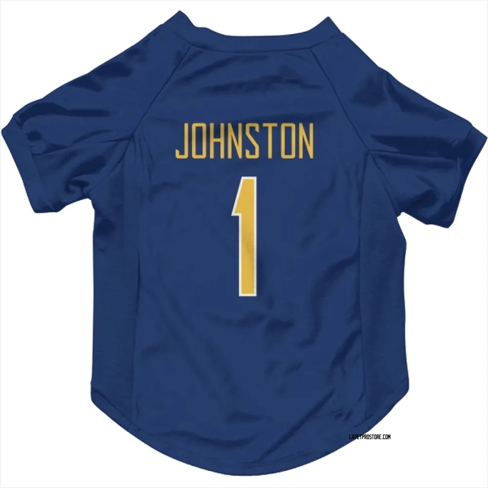 Los Angeles Chargers Quentin Johnston Royal Gold Pet Jersey for Dog & Cat