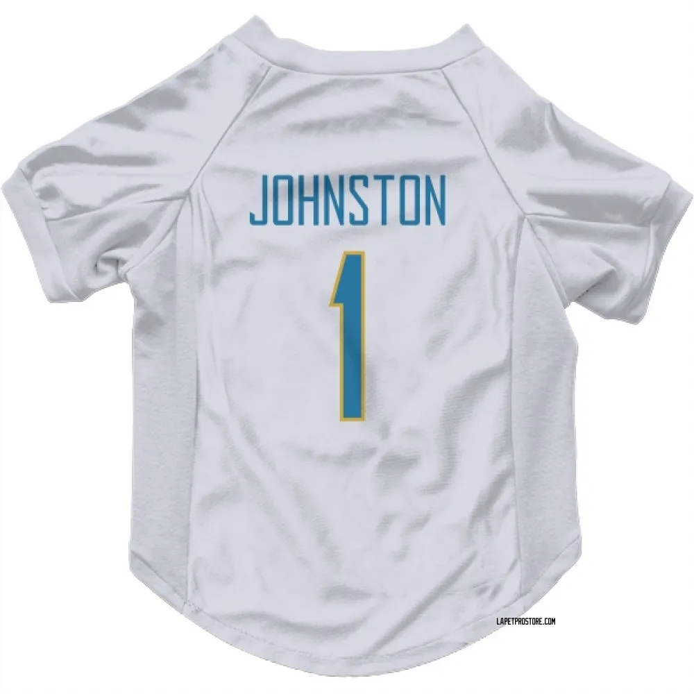 Los Angeles Chargers Quentin Johnston White Pet Jersey for Dog & Cat
