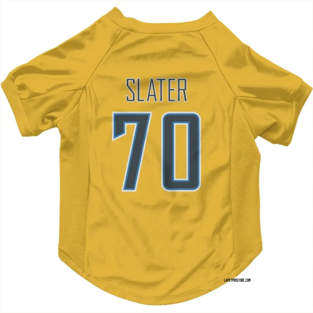 Los Angeles Chargers Rashawn Slater Gold Pet Jersey for Dog & Cat