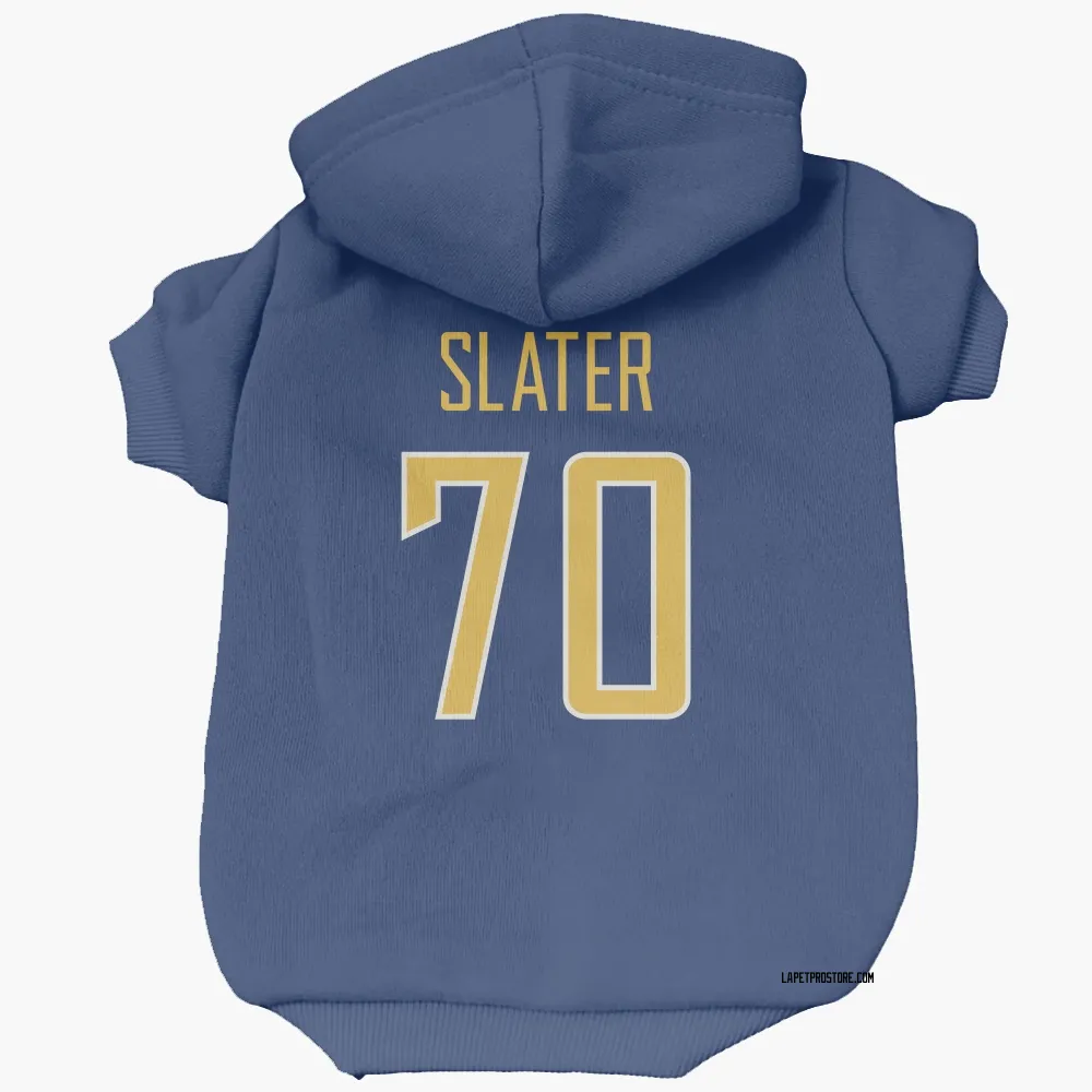 Los Angeles Chargers Rashawn Slater Royal Gold Pet Hoodie for Dog & Cat