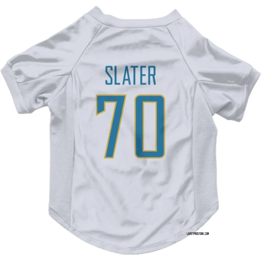 Los Angeles Chargers Rashawn Slater White Pet Jersey for Dog & Cat