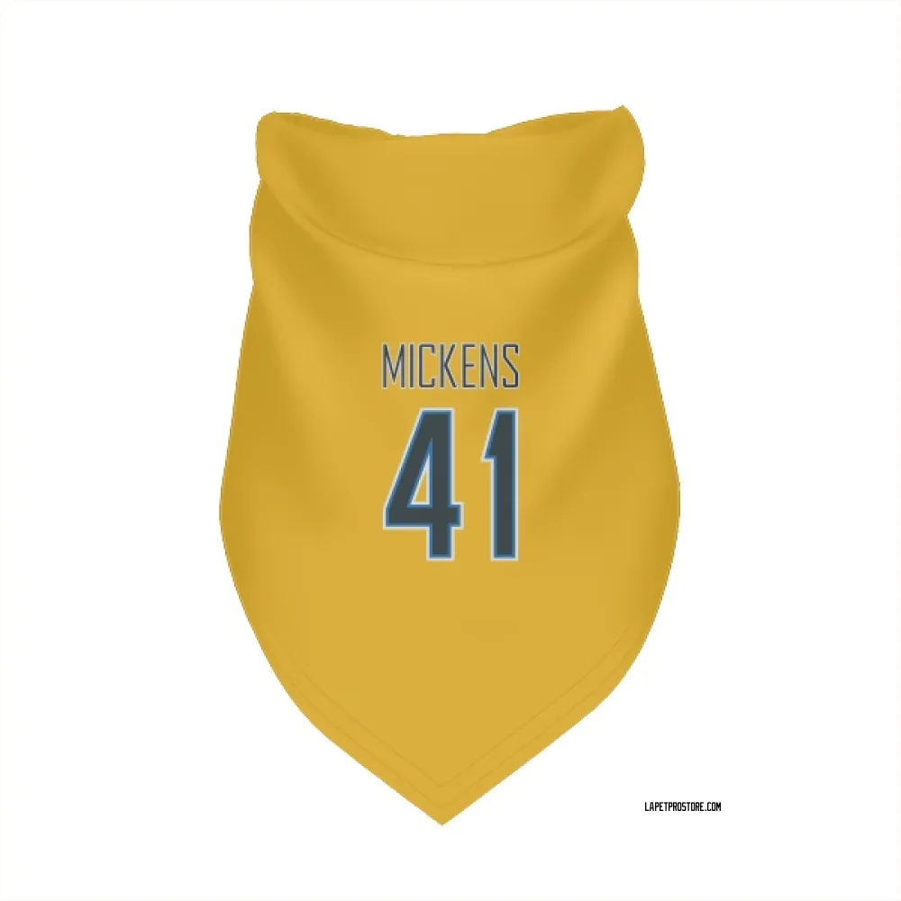 Los Angeles Chargers R.J. Mickens Gold Pet Bandana for Dog & Cat