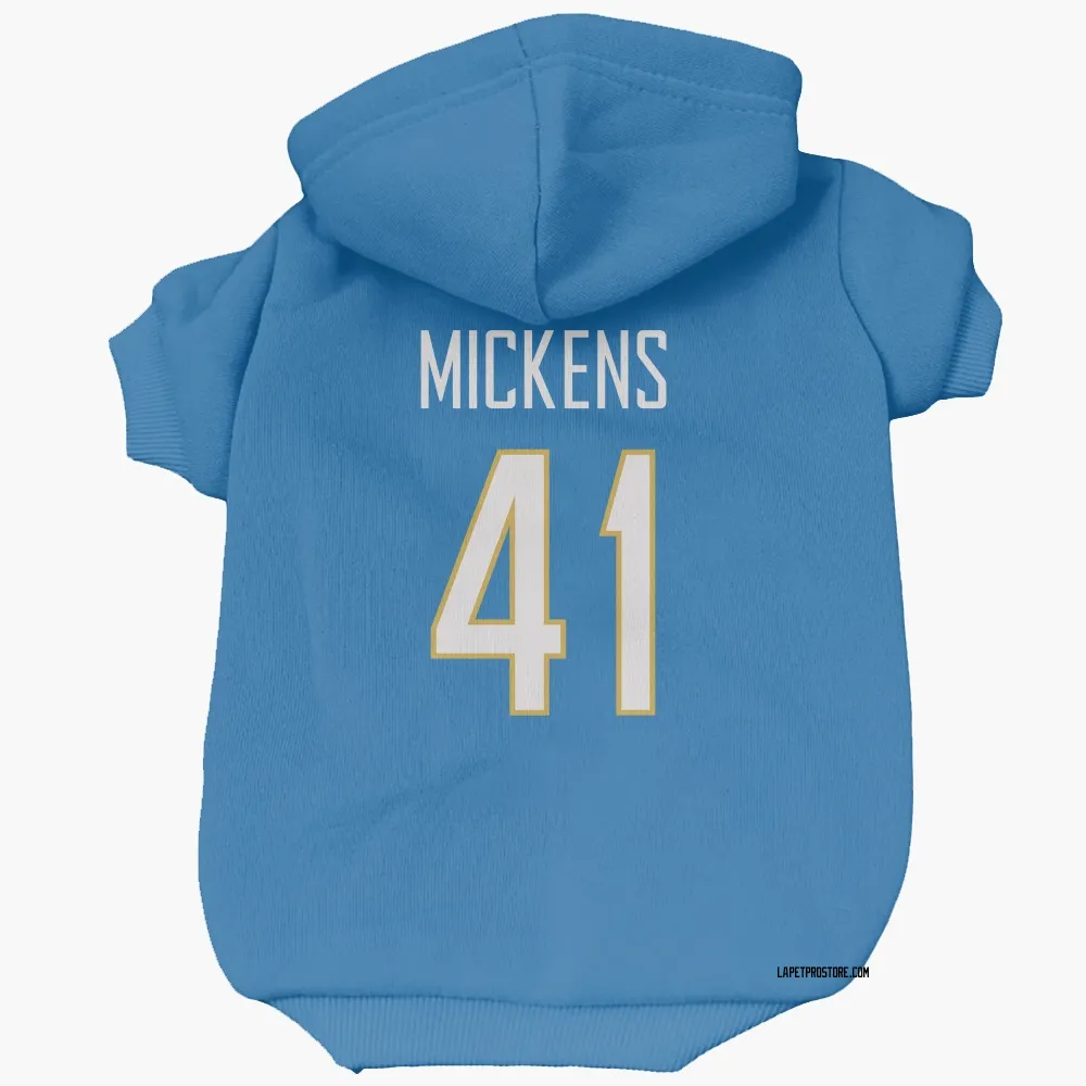 Los Angeles Chargers R.J. Mickens Powder Blue Pet Hoodie for Dog & Cat