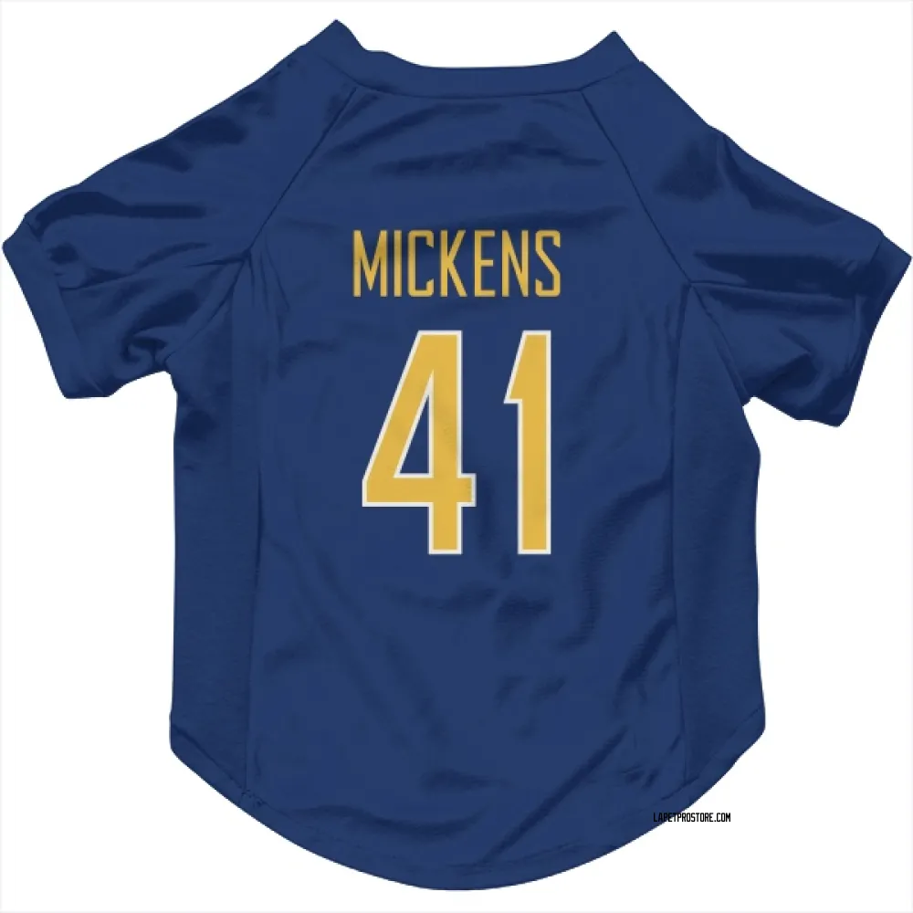 Los Angeles Chargers R.J. Mickens Royal Gold Pet Jersey for Dog & Cat
