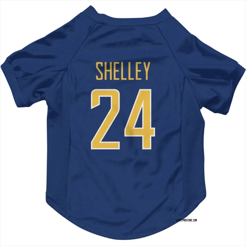Los Angeles Chargers Rodney Shelley Royal Gold Pet Jersey for Dog & Cat