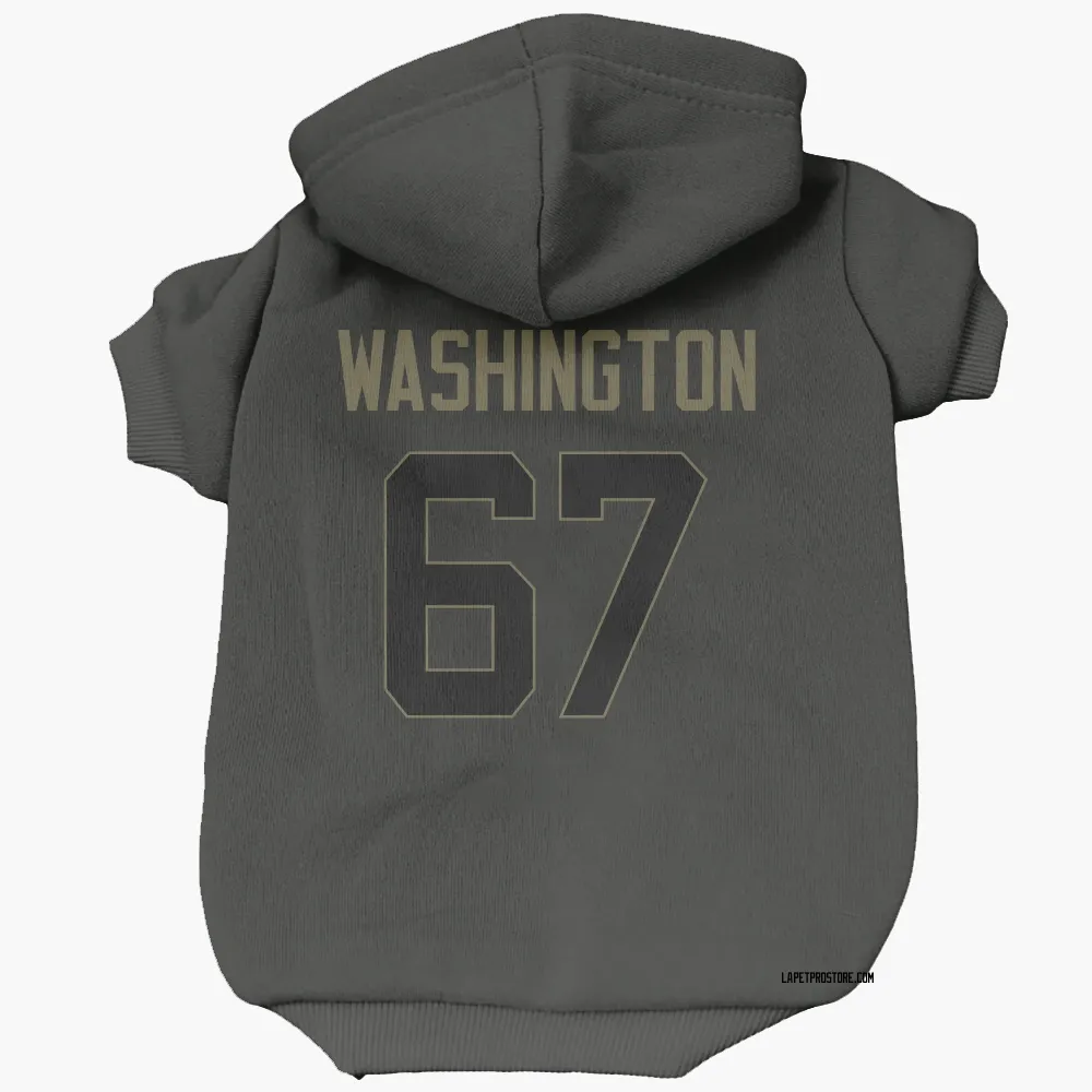 Los Angeles Chargers Savion Washington Black Service Pet Hoodie for Dog & Cat