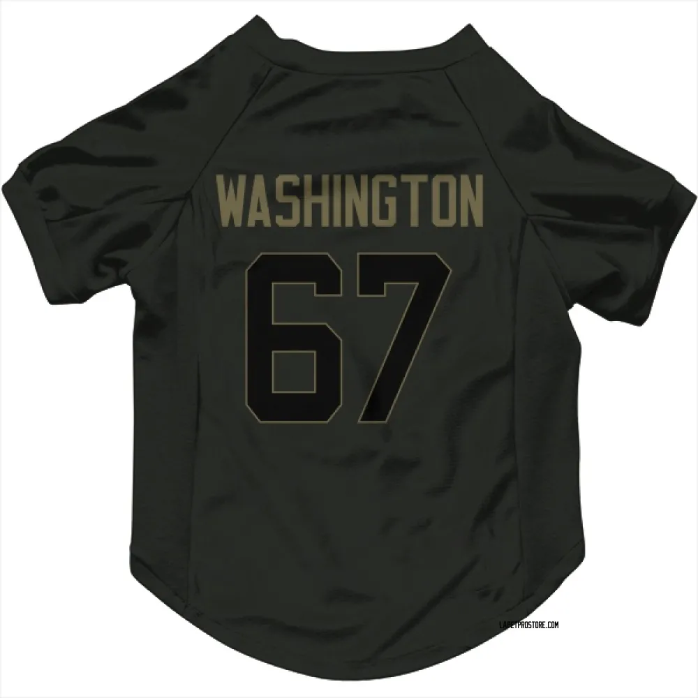 Los Angeles Chargers Savion Washington Black Service Pet Jersey for Dog & Cat
