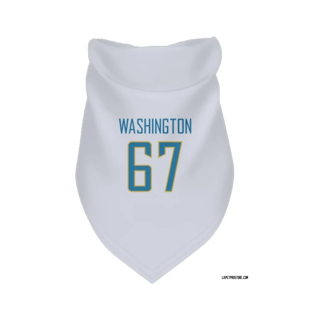 Los Angeles Chargers Savion Washington White Pet Bandana for Dog & Cat