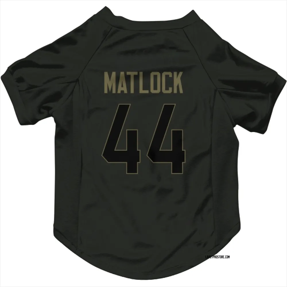 Los Angeles Chargers Scott Matlock Black Service Pet Jersey for Dog & Cat